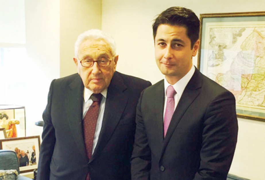 Henry Kissinger awarded gold medal of Nizami Ganjavi International Center