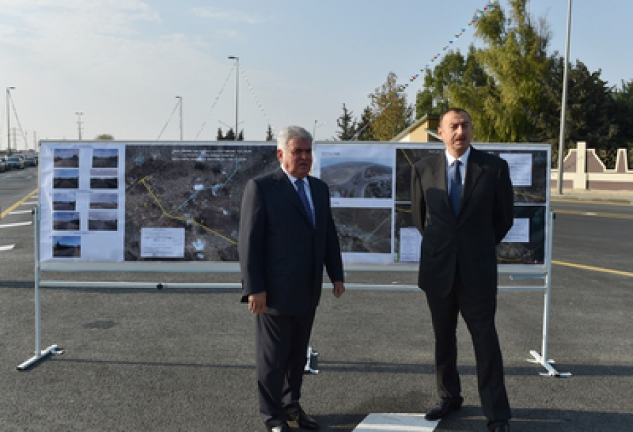 President Ilham Aliyev attended the opening of the first part of Gala-Pirallahi highway VIDEO