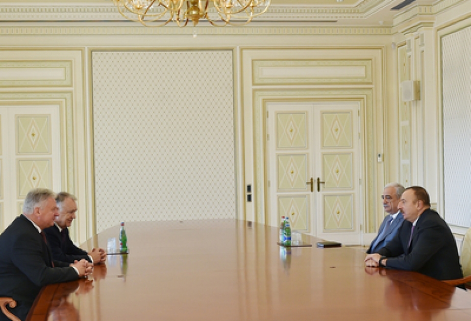 Президент Азербайджана Ильхам Алиев принял президента и генерального секретаря Всеобщей конфедерации профсоюзов ВИДЕО