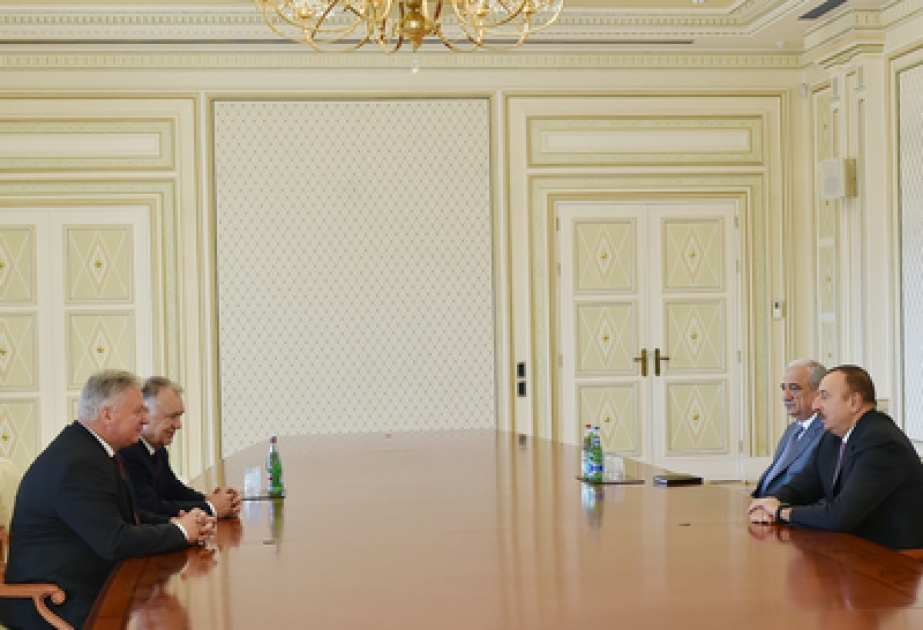 President Ilham Aliyev received the President and the Secretary General of the General Confederation of Trade Unions VIDEO