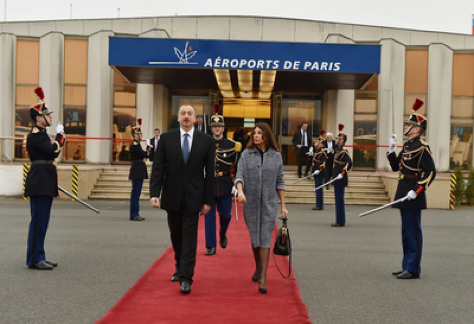 President Ilham Aliyev’s working visit to France ended VIDEO