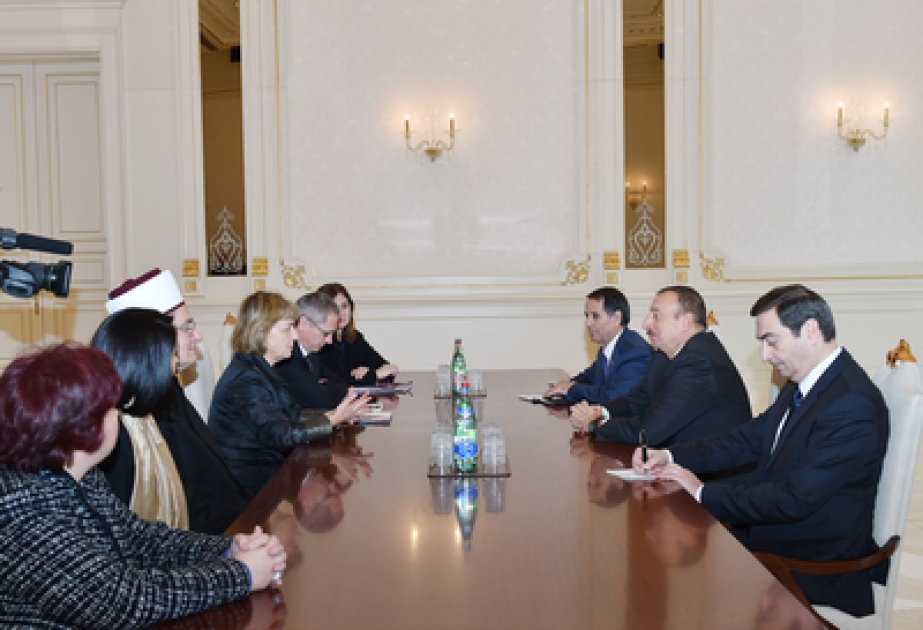 阿塞拜疆总统伊利哈姆·阿利耶夫接见以克罗地亚第一副总理为团长的代表团