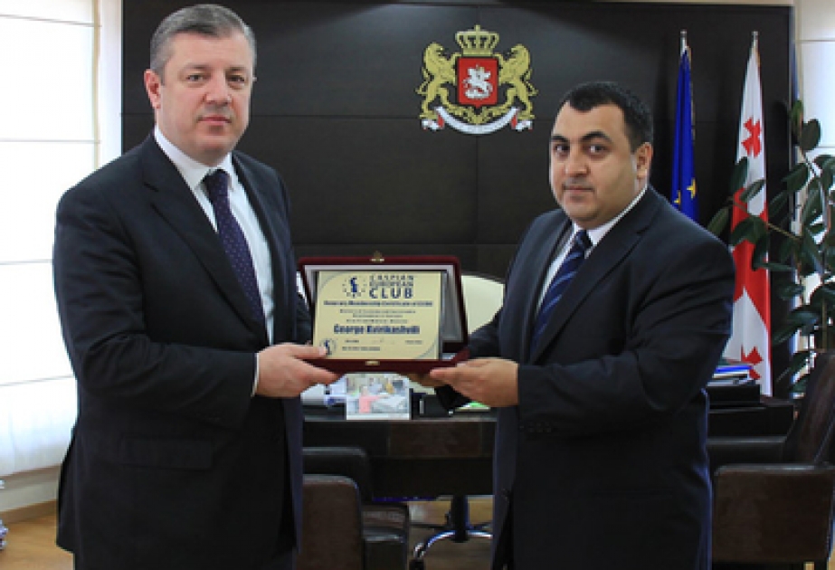 Gürcüstan Baş nazirinin müavini Georgi Kvirikaşvili Caspian European Club-un fəxri üzvü seçilib
