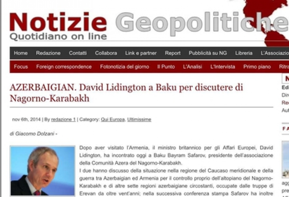 Notizie Geopolitiche looks at Karabakh conflict