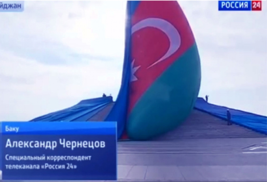 Rusiya telekanalı Dövlət Bayrağı Günü ilə bağlı reportaj yayımlayıb
