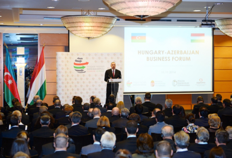 Budapeştdə Azərbaycan-Macarıstan biznes forumu keçirilib VİDEO