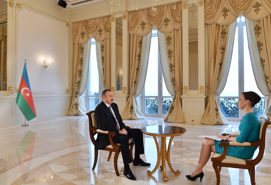 President Ilham Aliyev was interviewed by “Russia-24” news channel
