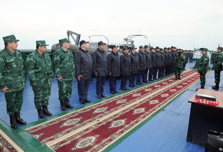 Azerbaijan State Border Service holds exercises in Caspian Sea