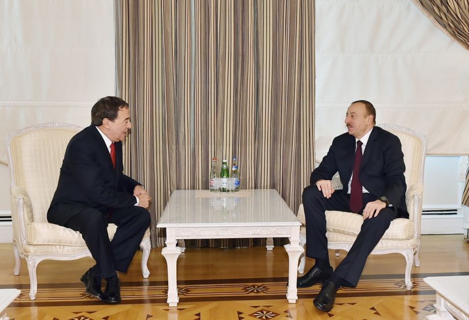 阿塞拜疆总统伊利哈姆·阿利耶夫接见社会党国际秘书长