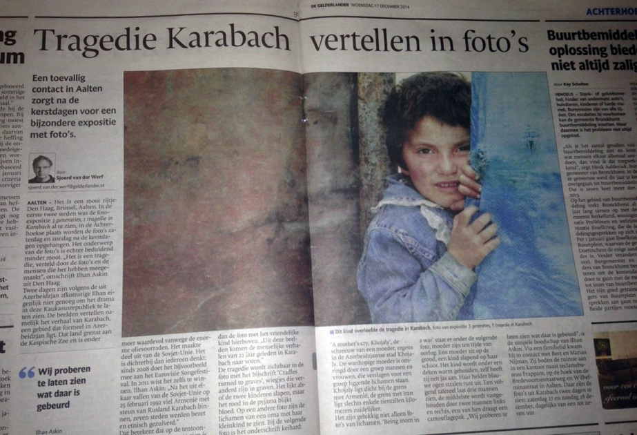 Niderlandın “De Gelderlander” qəzeti Xocalı soyqırımından yazır
