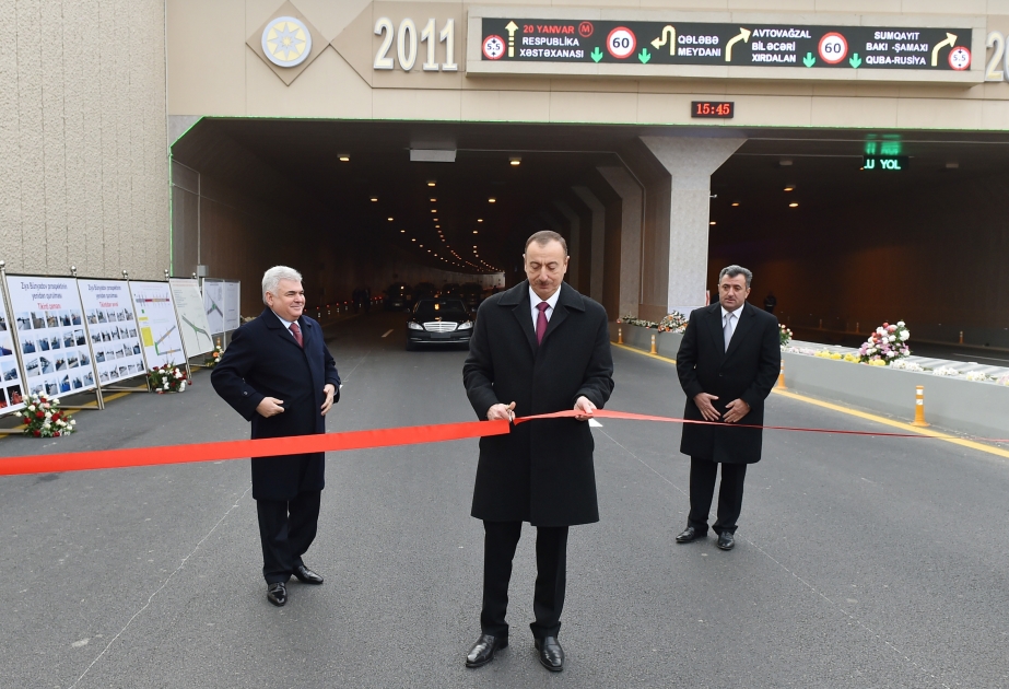 President Ilham Aliyev attended the opening of Ziya Bunyadov Avenue after reconstruction VIDEO