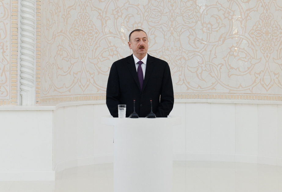Azərbaycan Prezidenti İlham Əliyev Bakıda Heydər məscidinin açılışında iştirak edib VİDEO