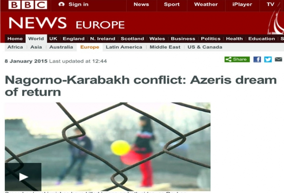 BBC News: “Dağlıq Qarabağ münaqişəsi: Azərbaycanlıların doğma torpaqlarına qayıtmaq arzusu”