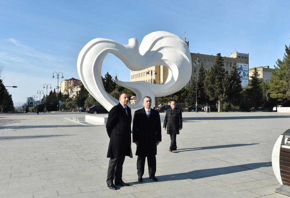 President Ilham Aliyev reviewed the ongoing reconstruction work in the city culture and recreation park after Nasimi in Sumgayit VIDEO