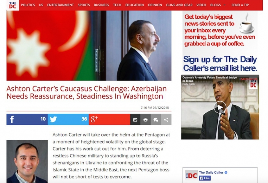Американский аналитик призвал Вашингтон соответственно оценить усилия и надежность Азербайджана