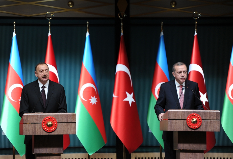 Presidents of Azerbaijan and Turkey made statements for the press VIDEO