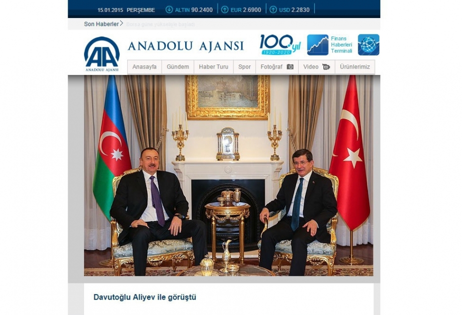 La visite d’Etat du président Ilham Aliyev en Turquie constitue le principal sujet des médias turcs