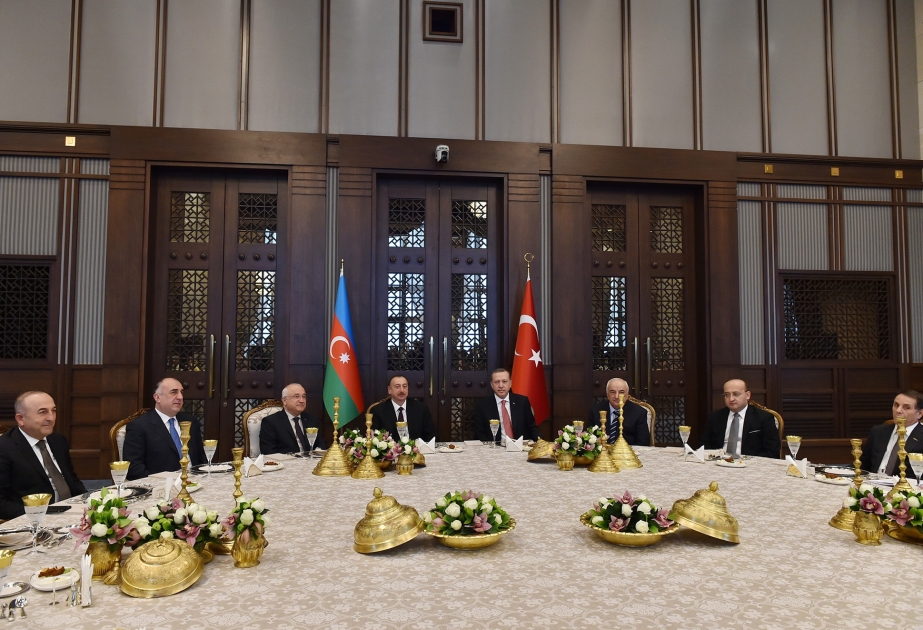 Presidents of Azerbaijan and Turkey had a joint dinner VIDEO