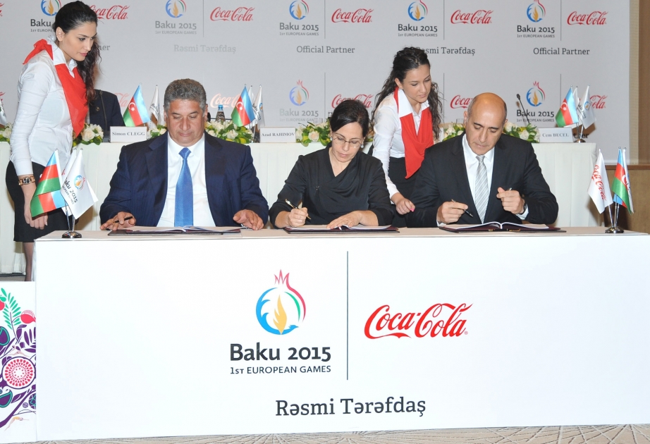 “巴库- 2015”欧洲运动会与可口可乐(Coca-Cola) 签署官方合作协议