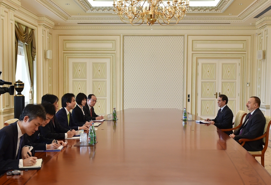 President Ilham Aliyev received a delegation led by the Japanese deputy FM VIDEO