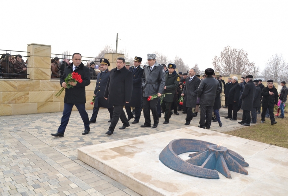 Ağstafada 20 Yanvar şəhidinin məzarı ziyarət olunub