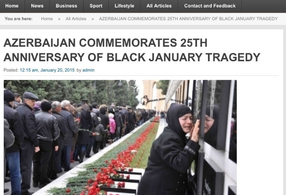 Britaniya mediası qanlı Yanvardan bəhs edir