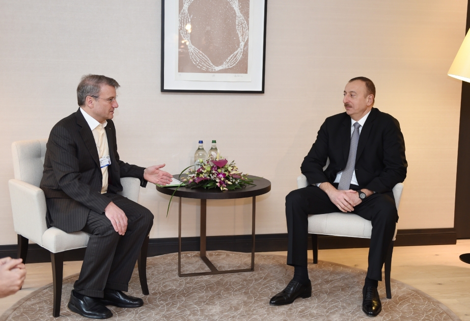 President Ilham Aliyev met the CEO of Sberbank VIDEO
