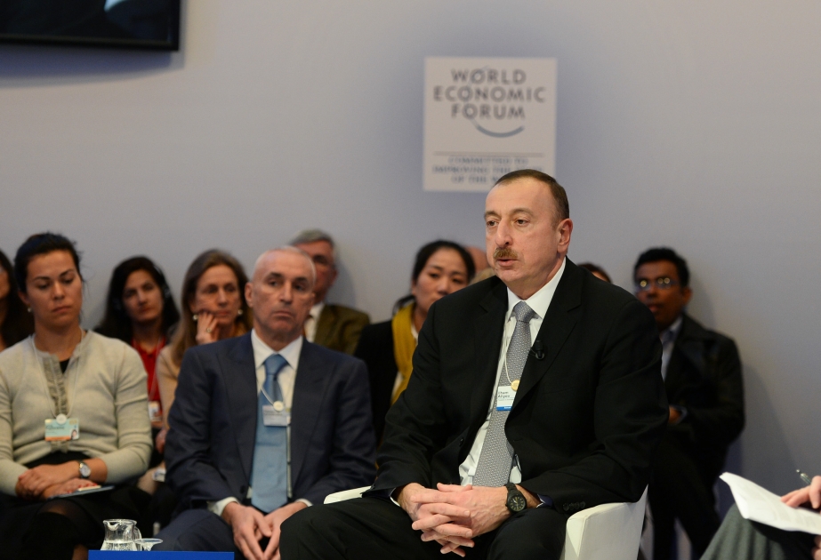 President Ilham Aliyev attended “Regions in transformation: Eurasia” session of the World Economic Forum in Davos VIDEO