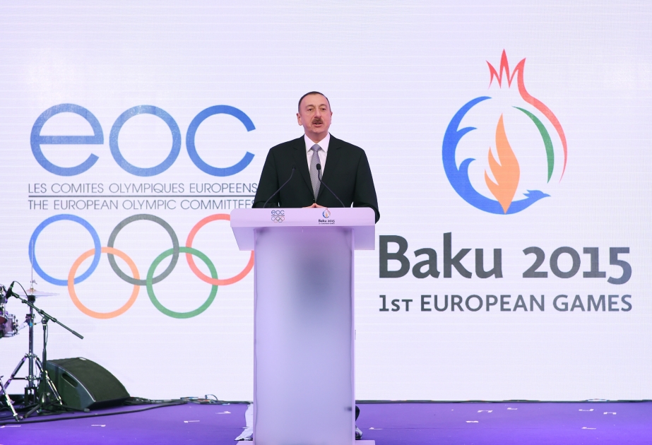 Präsentation von European Games “Baku-2015” in Davos VIDEO