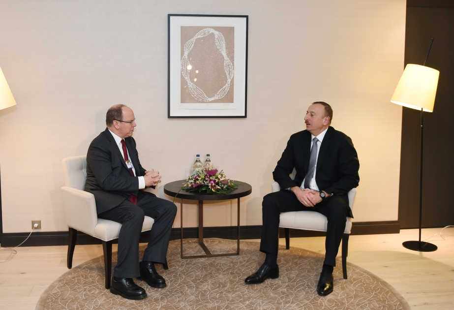 President Ilham Aliyev met Albert II, Prince of Monaco VIDEO