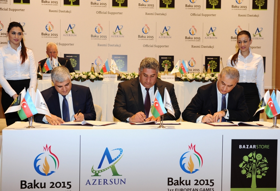 “Baku-2015” unterzeichnet mit “Azersun Holding” und “Bazarstore” einen Vertrag zur offiziellen Unterstützung