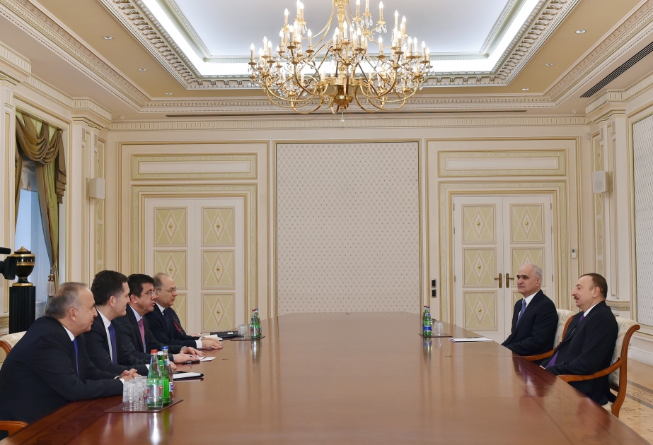 Le président azerbaïdjanais Ilham Aliyev a reçu la délégation turque conduite par le ministre de l’Economie VIDEO