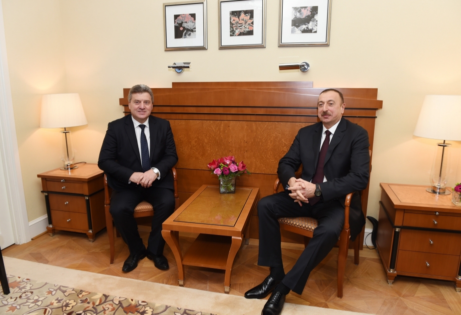 Встреча Президента Азербайджана Ильхама Алиева с Президентом Бывшей югославской Республики Македония Георге Ивановым ВИДЕО