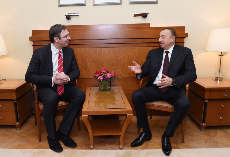 Conférence sur la sécurité de Munich: Le président Ilham Aliyev rencontre le Premier ministre serbe VIDEO