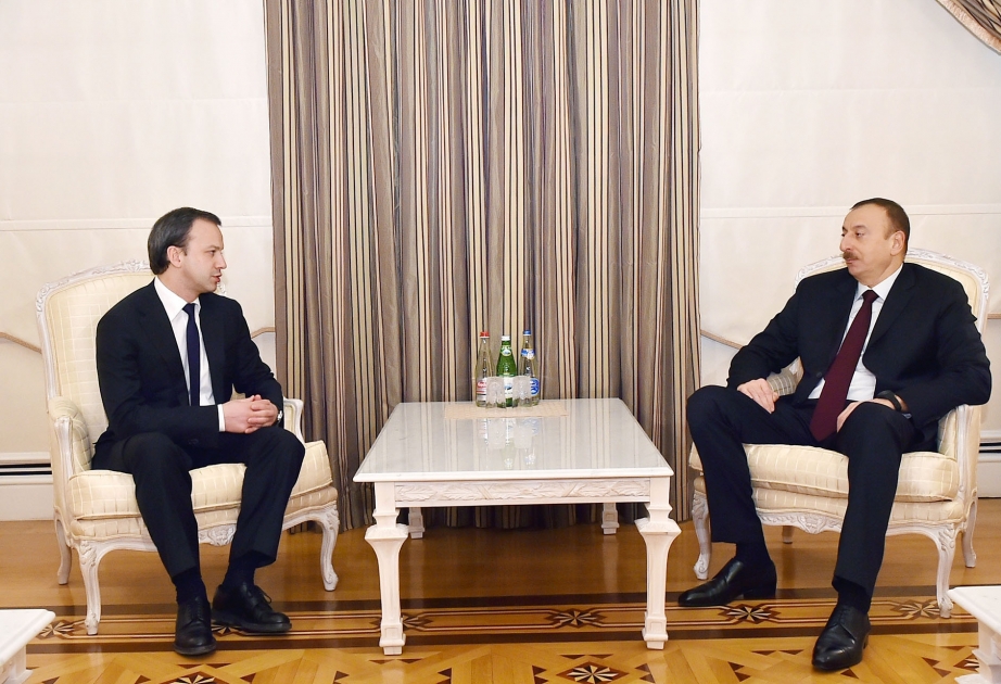 President Ilham Aliyev received the Deputy Head of the Russian Government VIDEO