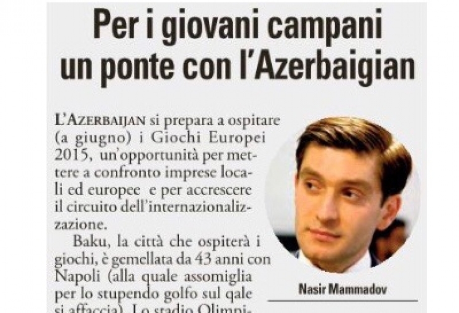 В итальянской газете «İl Denaro» опубликована статья об Азербайджане