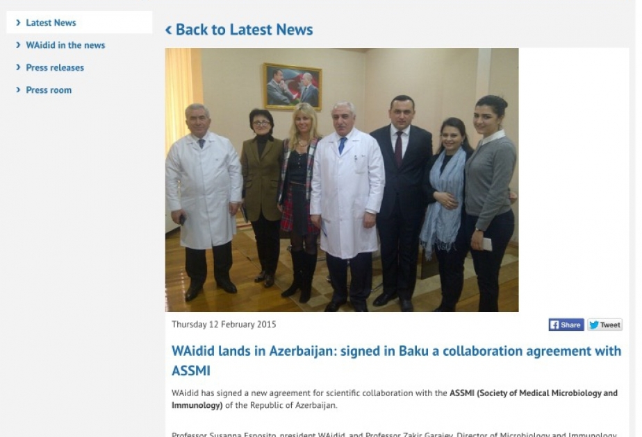 Azerbaijan and the Italian health authorities sign collaboration agreement