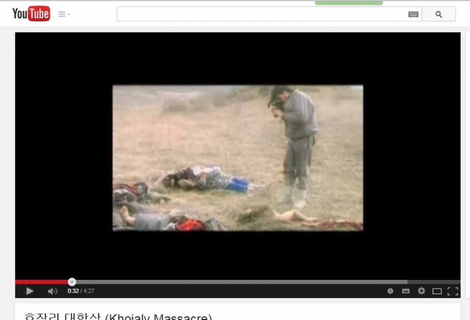 Video about Khojali tragedy prepared in Korean language VIDEO