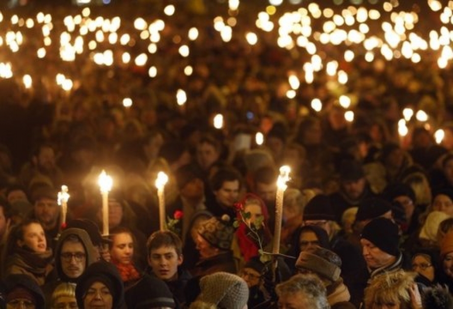 В Копенгагене прошел митинг в память о погибших в террористических атаках