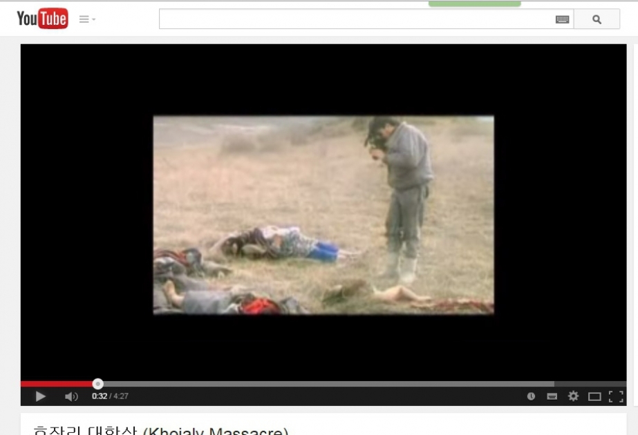 Une vidéo sur le génocide de Khodjaly en coréen VIDEO