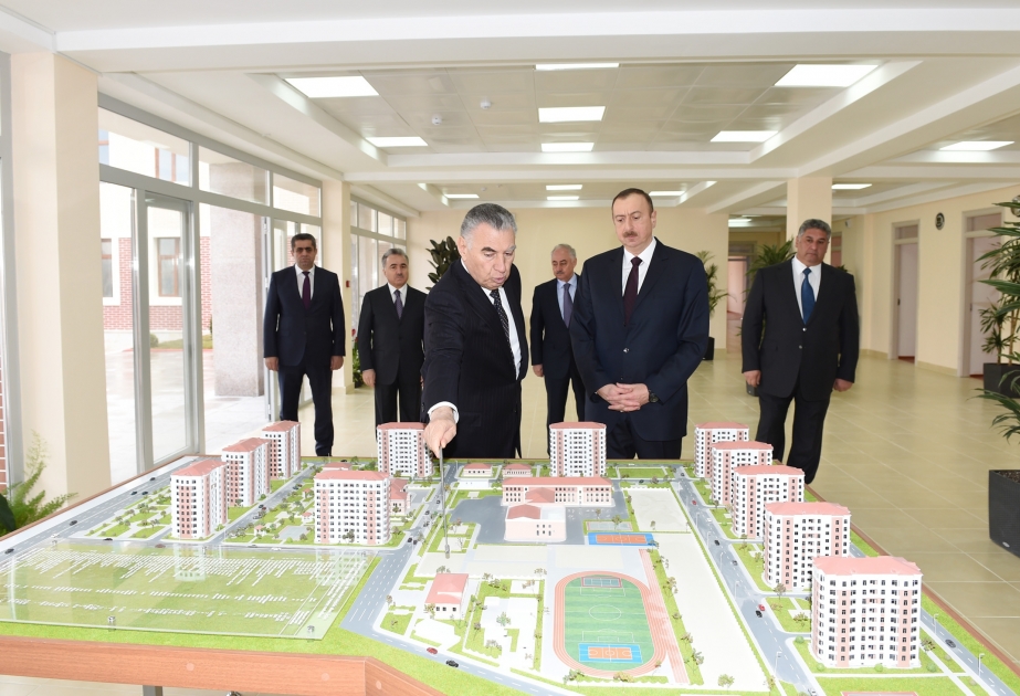 President Ilham Aliyev reviewed a newly-built residential complex for IDP families in Mingachevir VIDEO