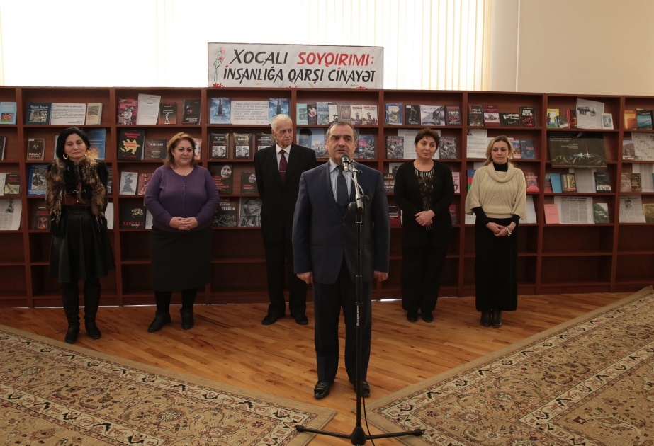Bakıda “Xocalı soyqırımı: İnsanlığa qarşı cinayət” adlı geniş kitab sərgisi açılıb