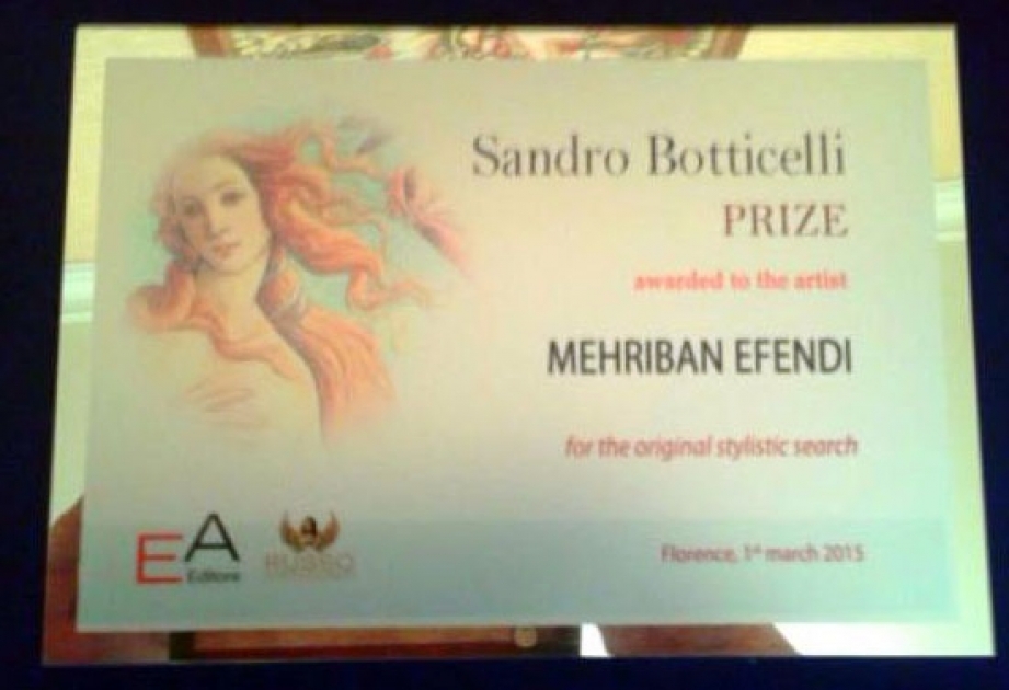 Le prix Botticelli a été décerné à une peintre azerbaïdjanaise