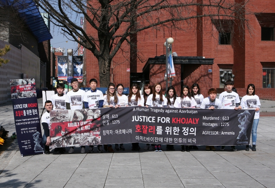 Une nouvelle action a été organisée en marge de la campagne «Justice pour Khodjaly !» en République de Corée
