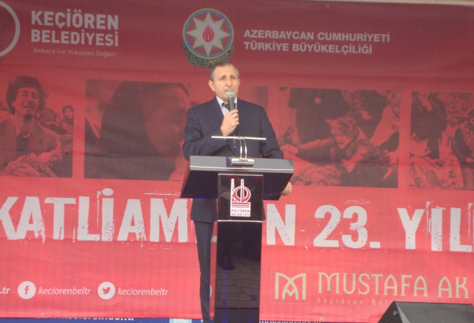 Xocalı soyqırımının 23-cü ildönümü ilə əlaqədar Ankarada silsilə tədbirlər keçirilib VİDEO