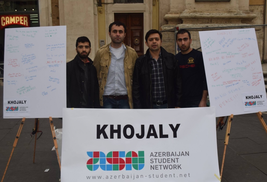 Romada Xocalı faciəsi ilə bağlı növbəti məlumatlandırma aksiyası