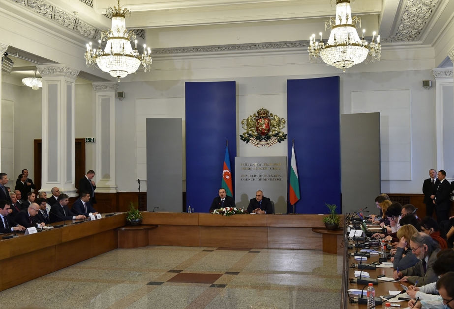 Пресс-конференция Президента Азербайджана Ильхама Алиева и премьер-министра Болгарии Бойко Борисова ВИДЕО