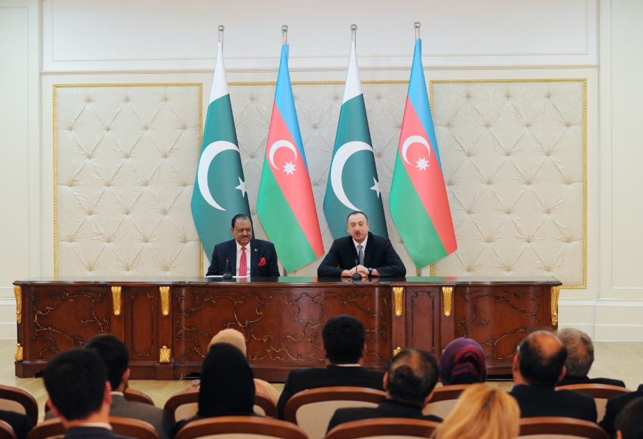Presidents of Azerbaijan and Pakistan made statements for the press VIDEO