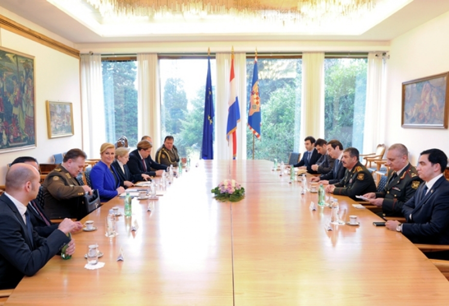 Croatian President receives Azerbaijani Defense Minister