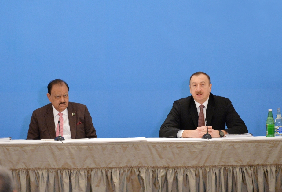 President Ilham Aliyev and President Mamnoon Hussain attended the Azerbaijani-Pakistani business forum